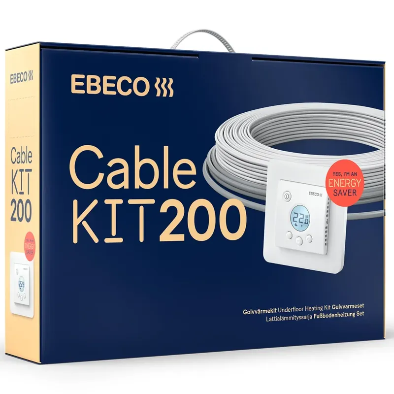 Ebeco Golvvärme Cable Kit 200 - 18.5m Handla nu